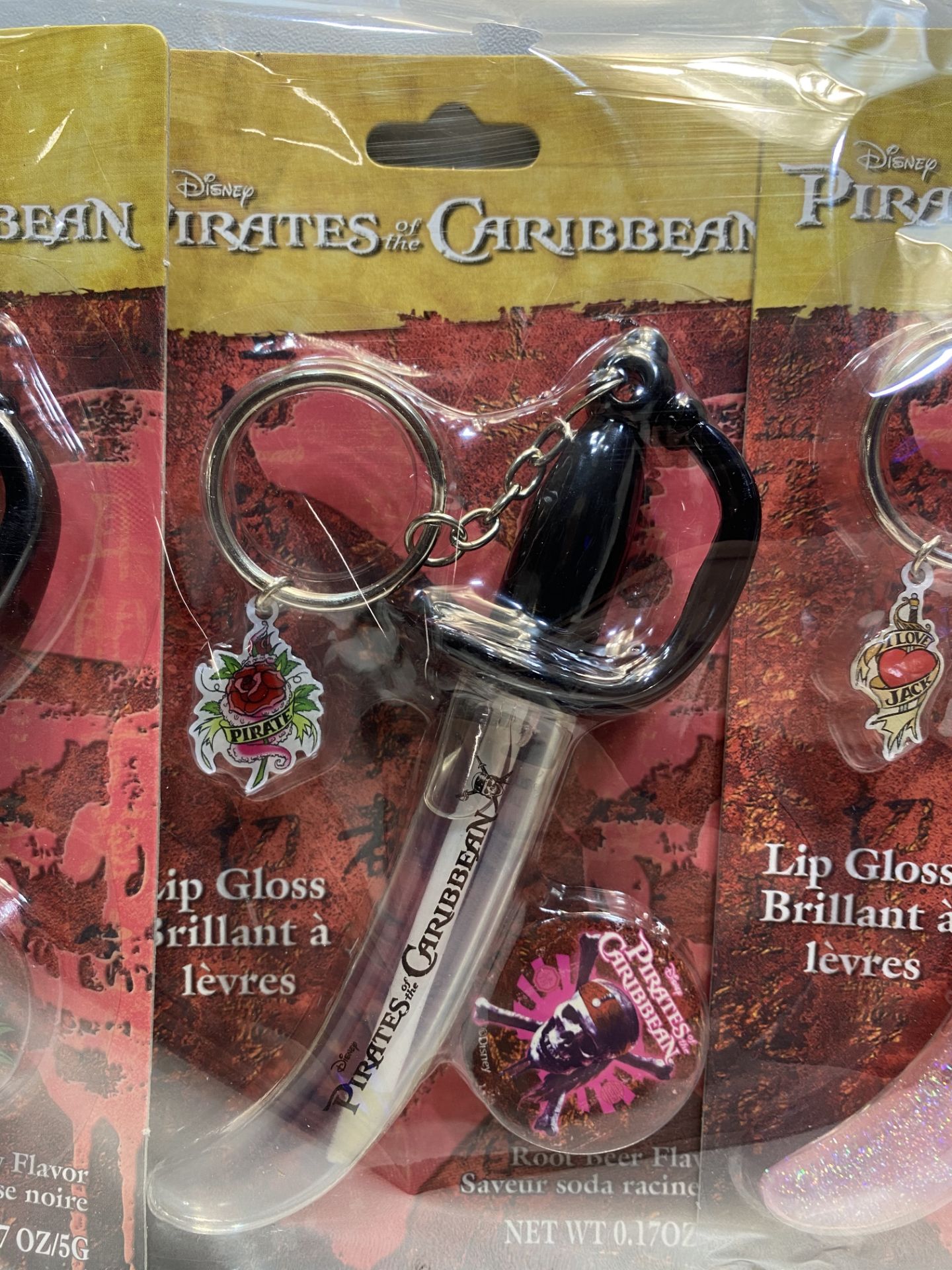 12 x Disney Pirates Of The Caribbean Lip Gloss Sword Key Chains | 719565245213 - Image 5 of 7