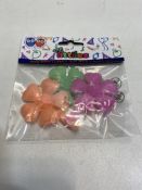 8 x The Littlies clip flowers green/orange/pink 3 pieces | 5205698240546