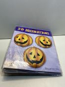 12 x 3 Halloween 3d 6" Hanging Pumpkins Lantern Spooky Party Ceiling Decorations | 048419715887