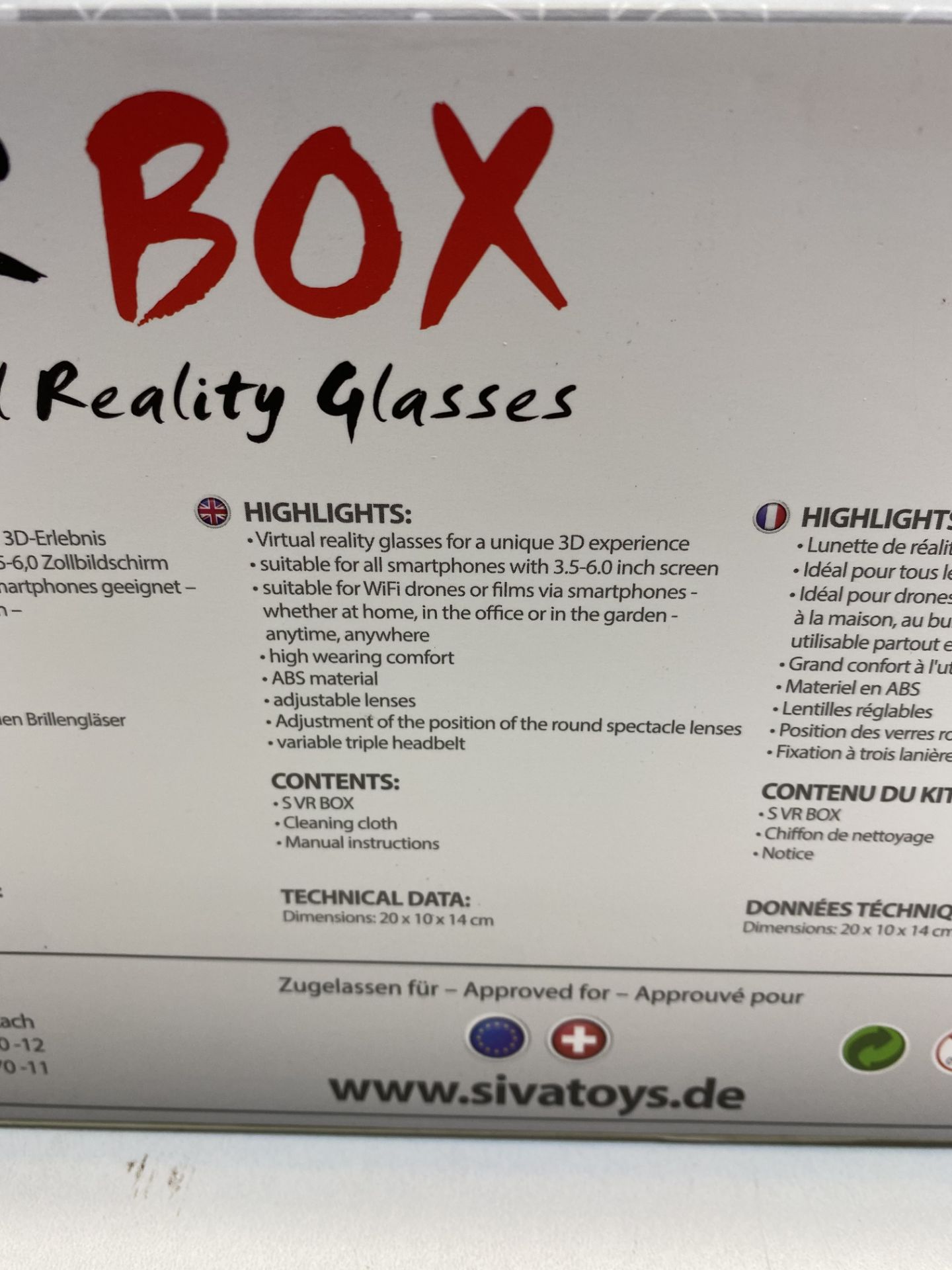 3 x Siva S VR Box - Virtual Reality Glasses | 4260371080520 - Image 4 of 4