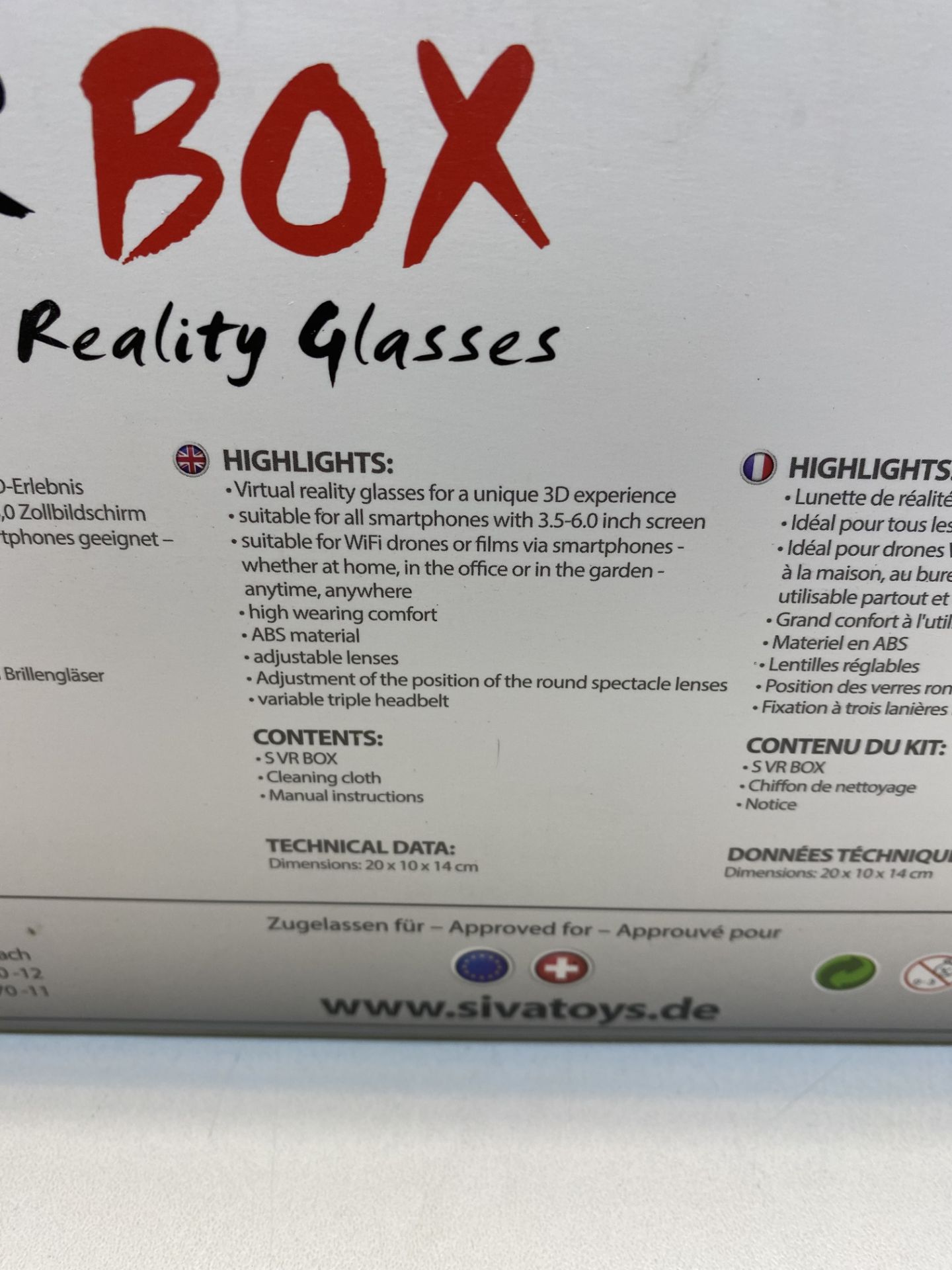 3 x Siva S VR Box - Virtual Reality Glasses | 4260371080520 - Image 4 of 4