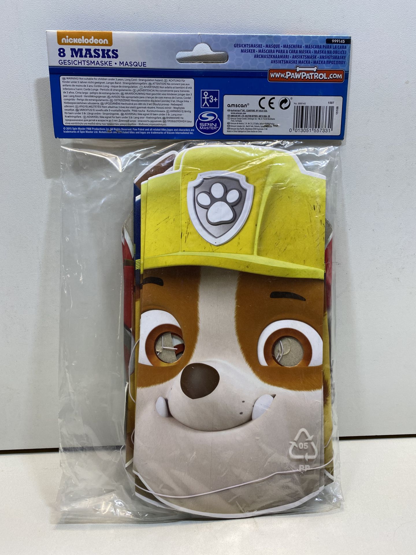 5 x Paw Patrol Paper Masks ( 8 Per Pack) | 13051557331 - Image 2 of 6