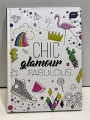 3 x "Chic Glamour Fabulous" White Grid Notepad | 5902277221636