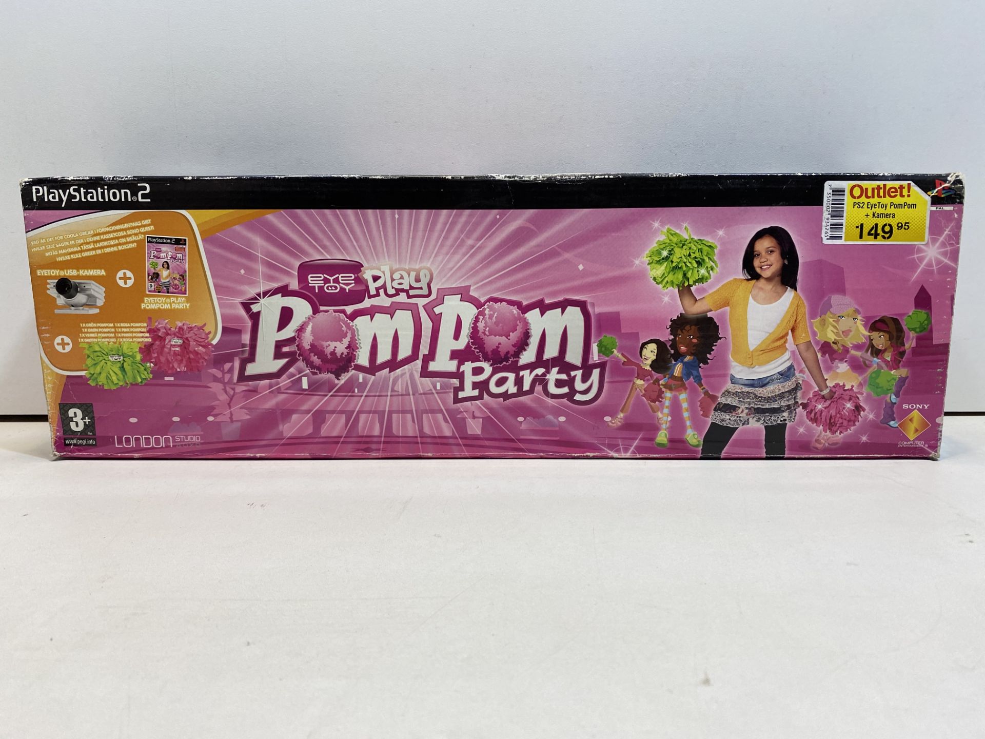 1 x Sony Play Station 2 Pom Pom Party Eye Toy Game PS2 PAL Game & Poms | 711719753759