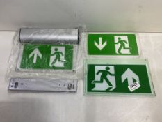 5 x Various Fire Exit LED Signs