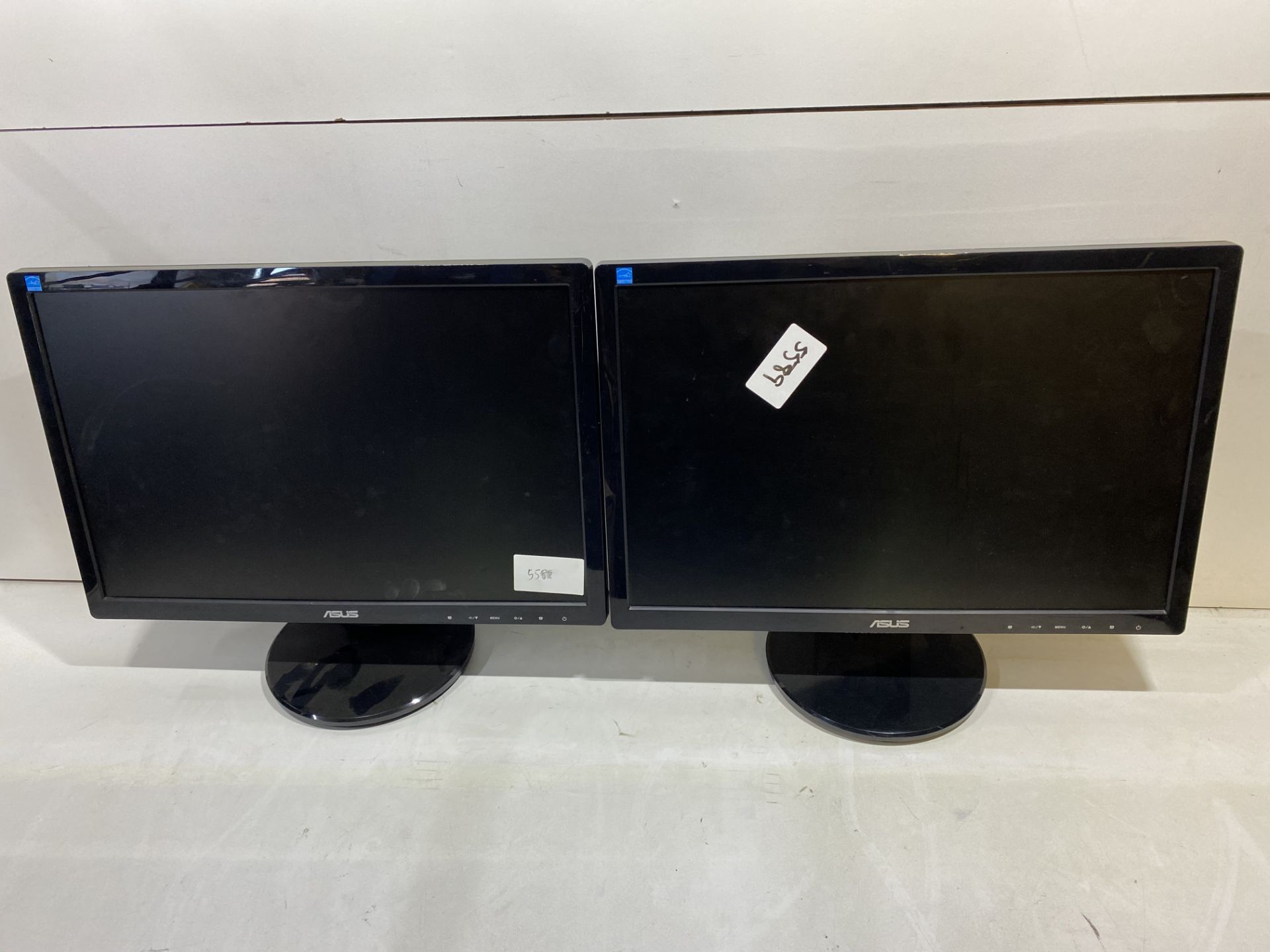 2 x Asus VE198 LCD Computer Monitors