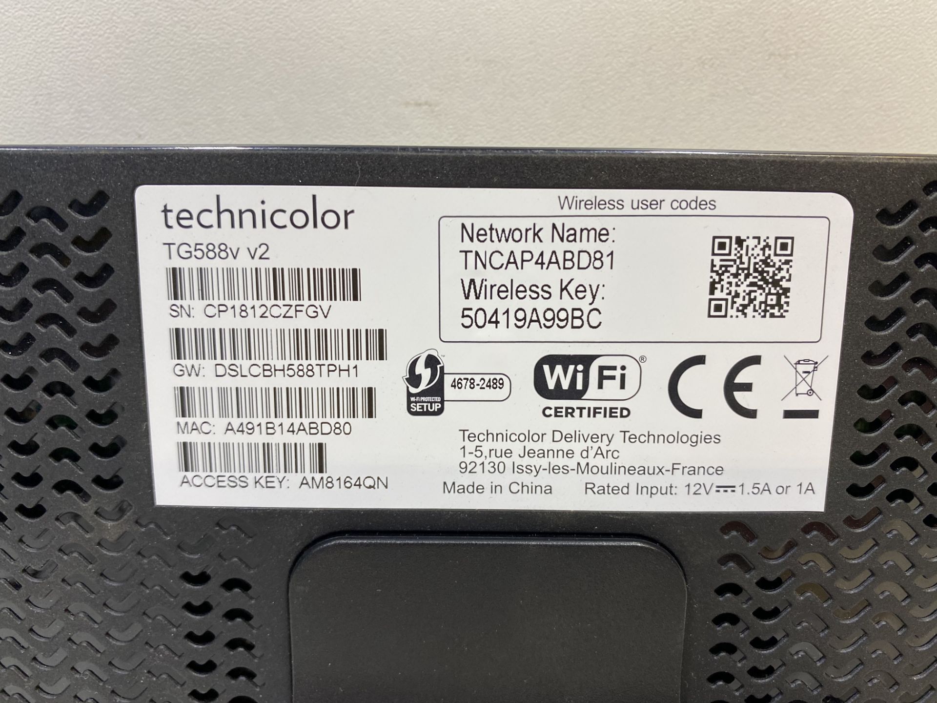 Technicolor TG588v V2 Wireless Router - Image 5 of 5