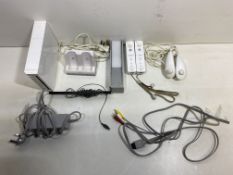 Nintendo Wii Games Console w/ 2 x Controllers, Nunchucks & Charging Station