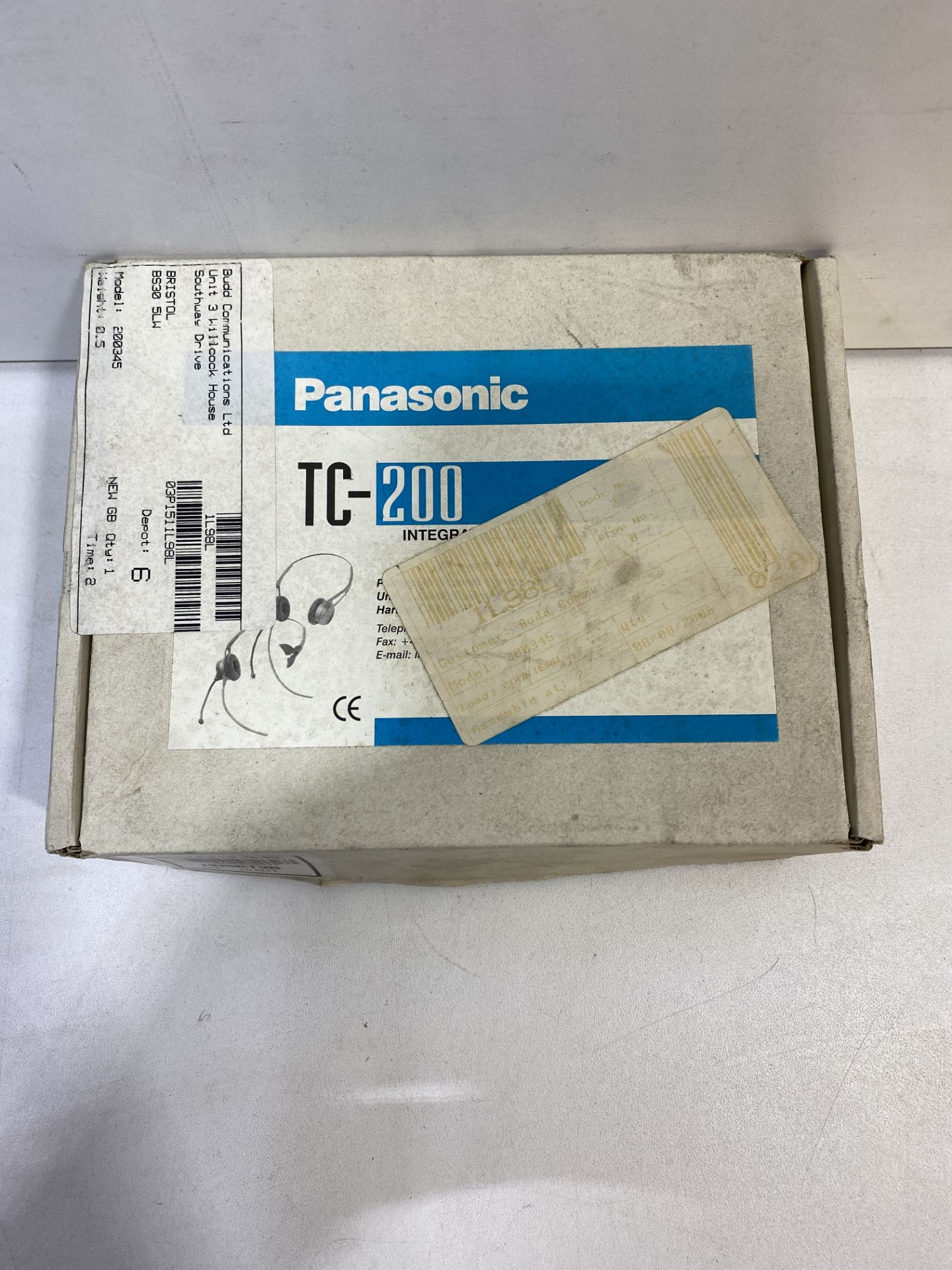 2 x Panasonic TC-200 Telcom Headsets - Image 2 of 7