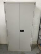 Metal Double Door 3 Shelf Filing/Storage Cabinet | ** NO KEY **