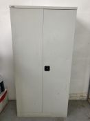 Metal Double Door 2 Shelf Filing/Storage Cabinet | ** NO KEY **