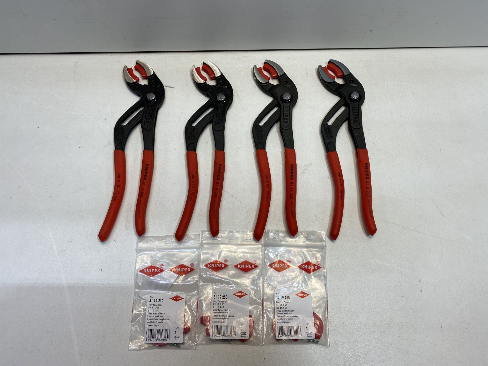 4 x Knipex Rubberised Pipe Grips - Image 2 of 7