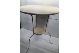 Metal Bistro Table with Undershelf