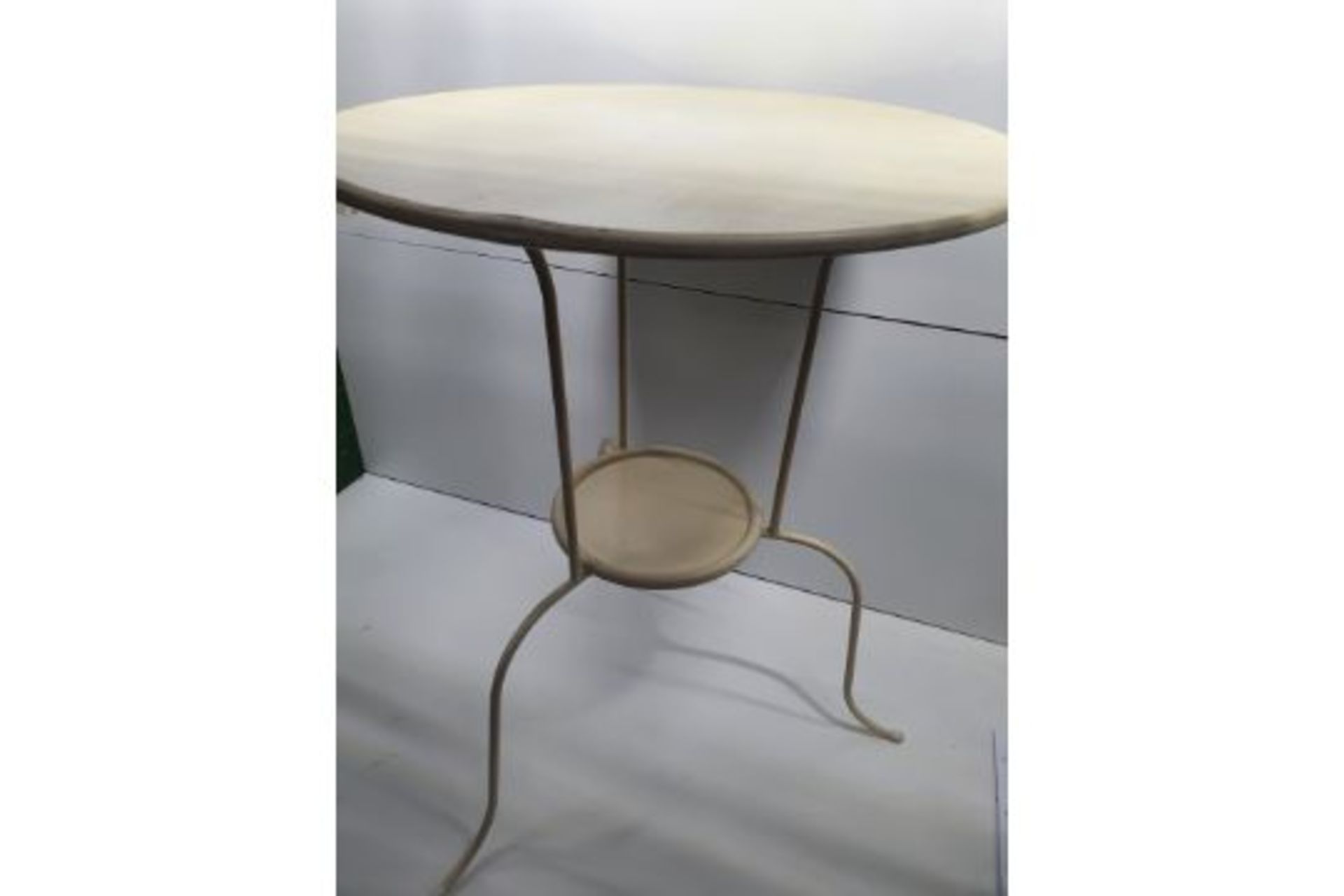 Metal Bistro Table with Undershelf