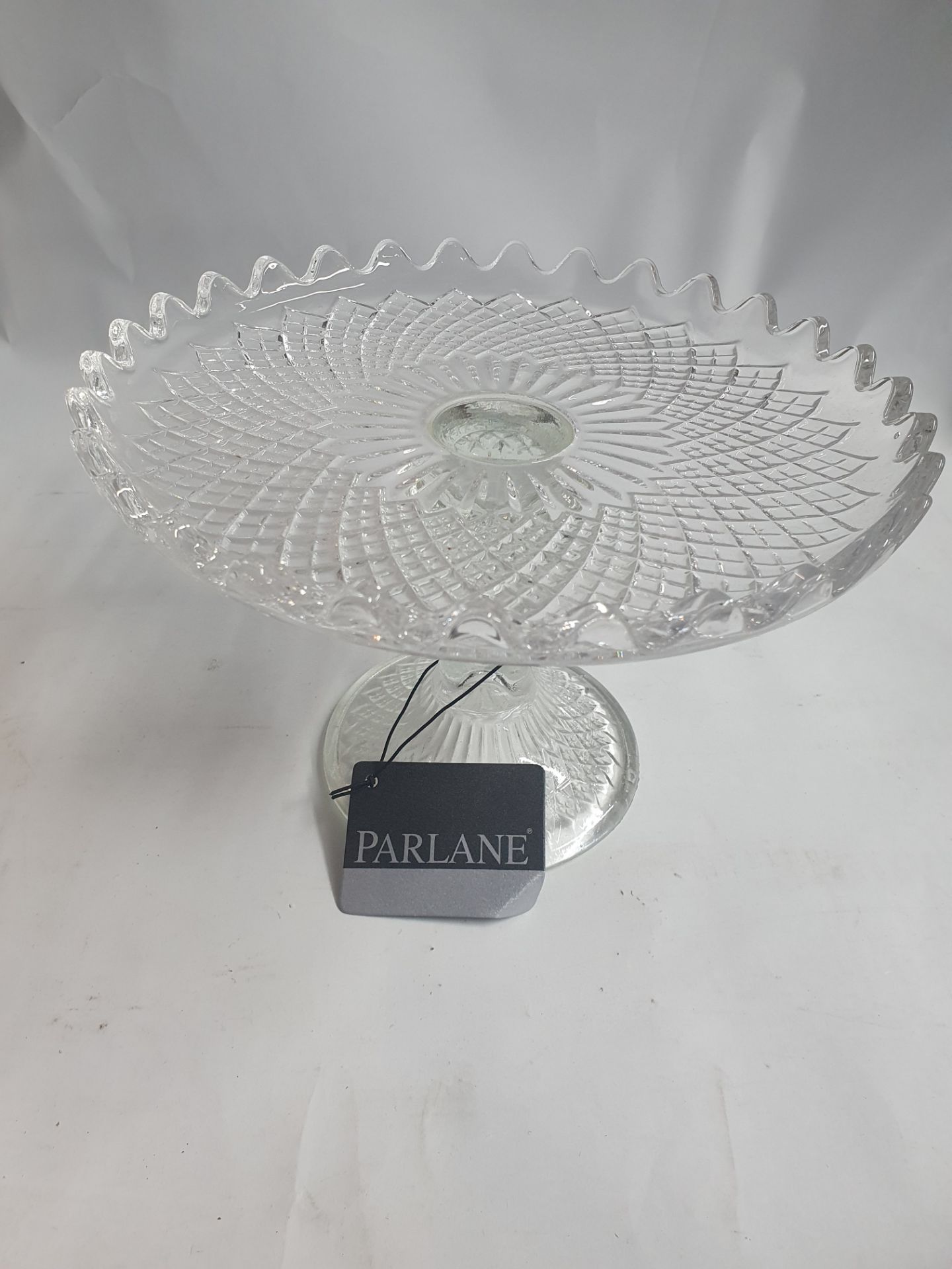 Fancy Cut Glass Cake Stand