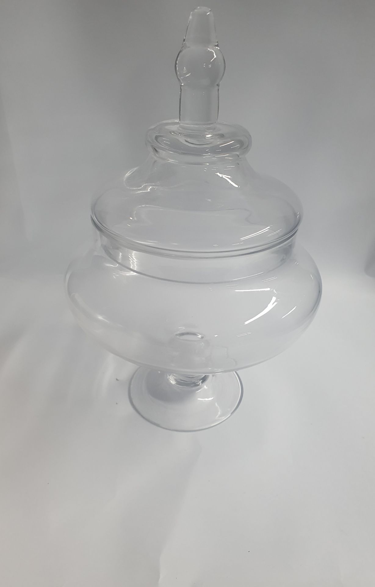 Large Clear Glass Squat Jar