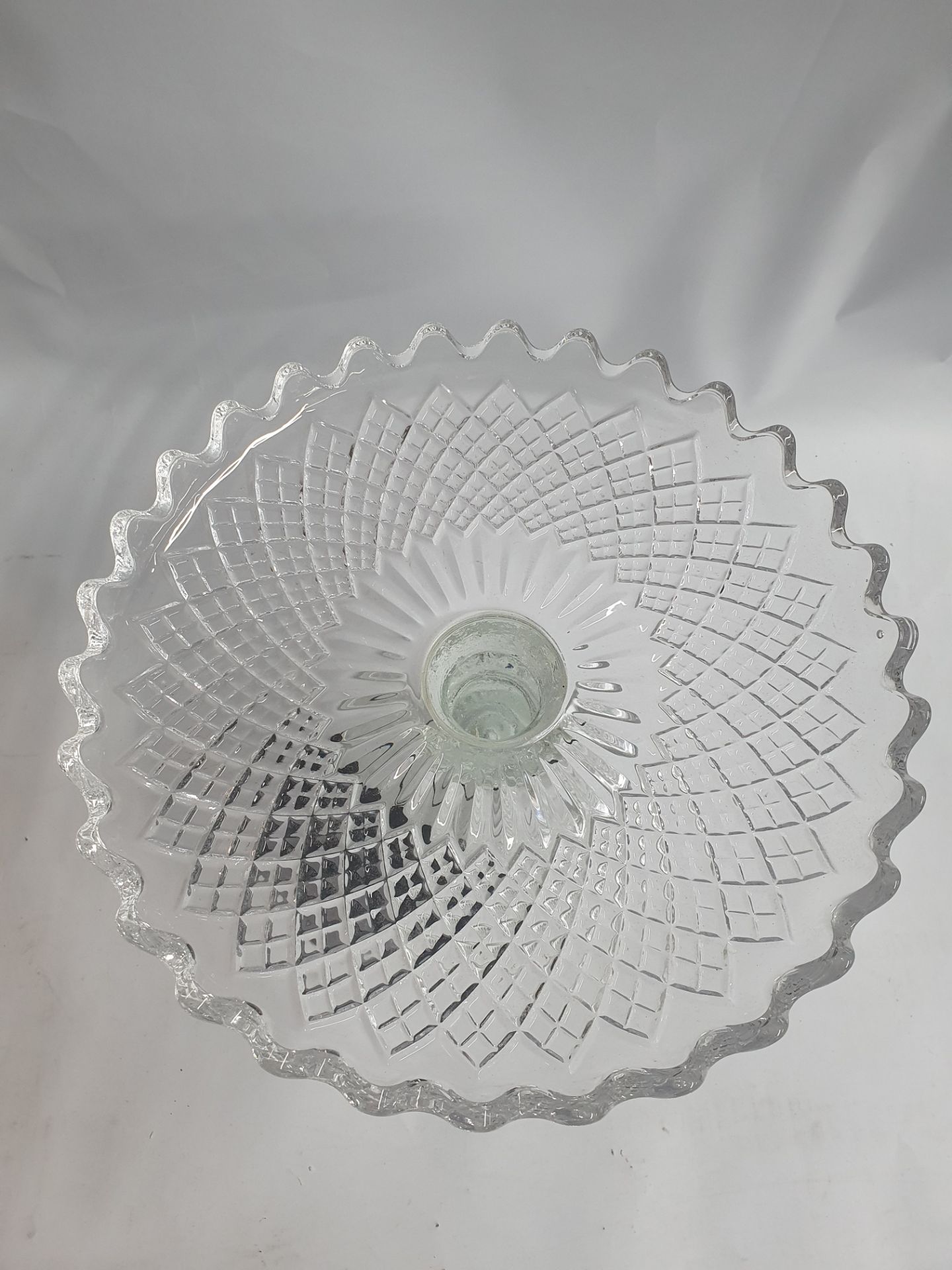 Fancy Cut Glass Cake Stand - Image 2 of 2