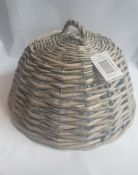 Pair of Wicker Domes/Food Covers