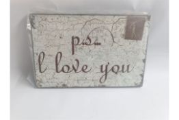 4 x 'PS I love You' Plaques