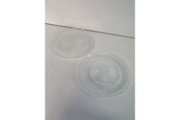 Pair of Decorative Glass Cake Plates