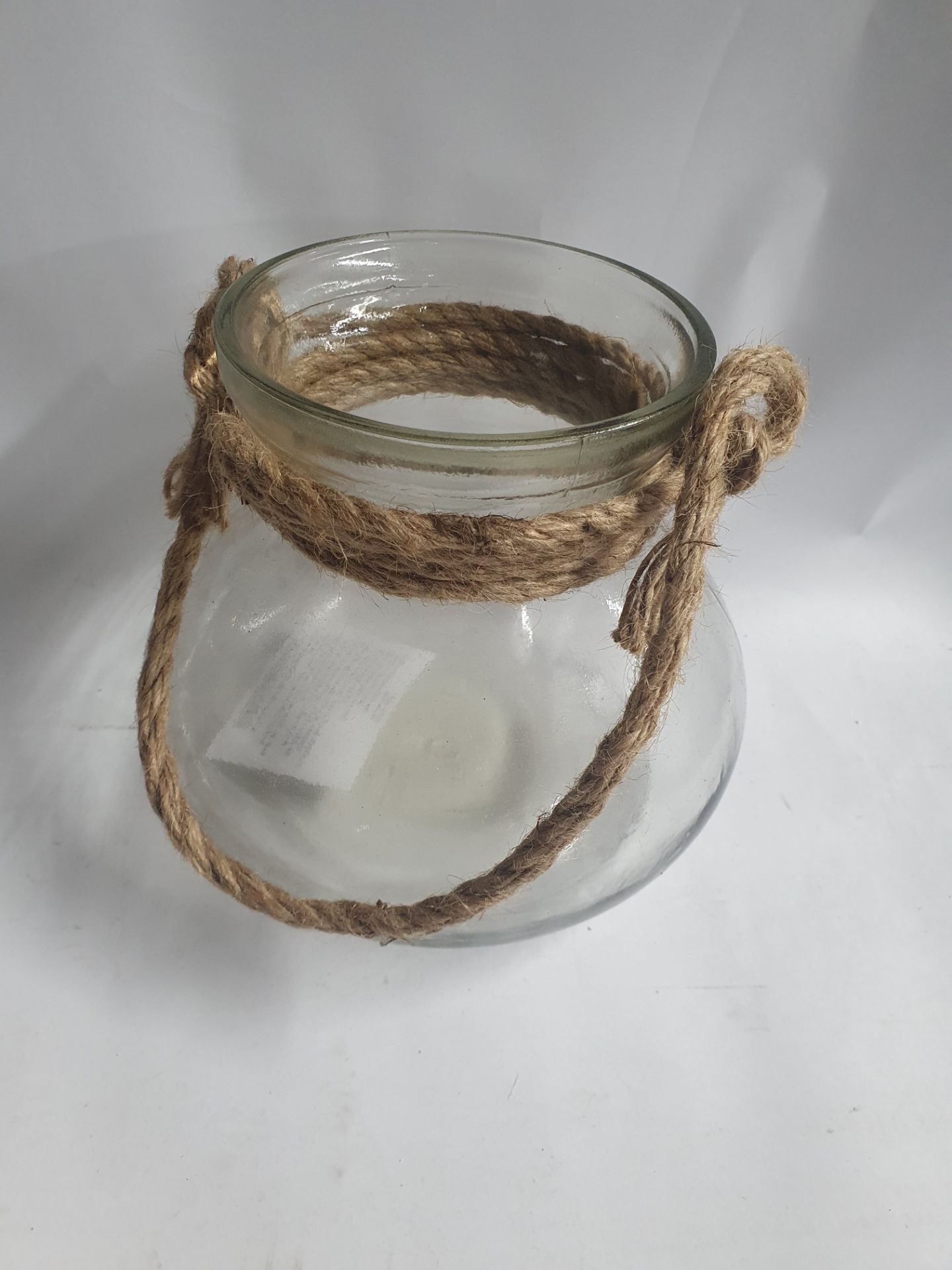 Round Jar Tealight Holder with Jute String