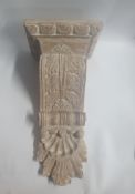 2 x Carved Wooden Corbels
