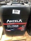 4 x 20L Drums of Akcela MAT-3540 Hy-Tran Ultraction Transmission Oil