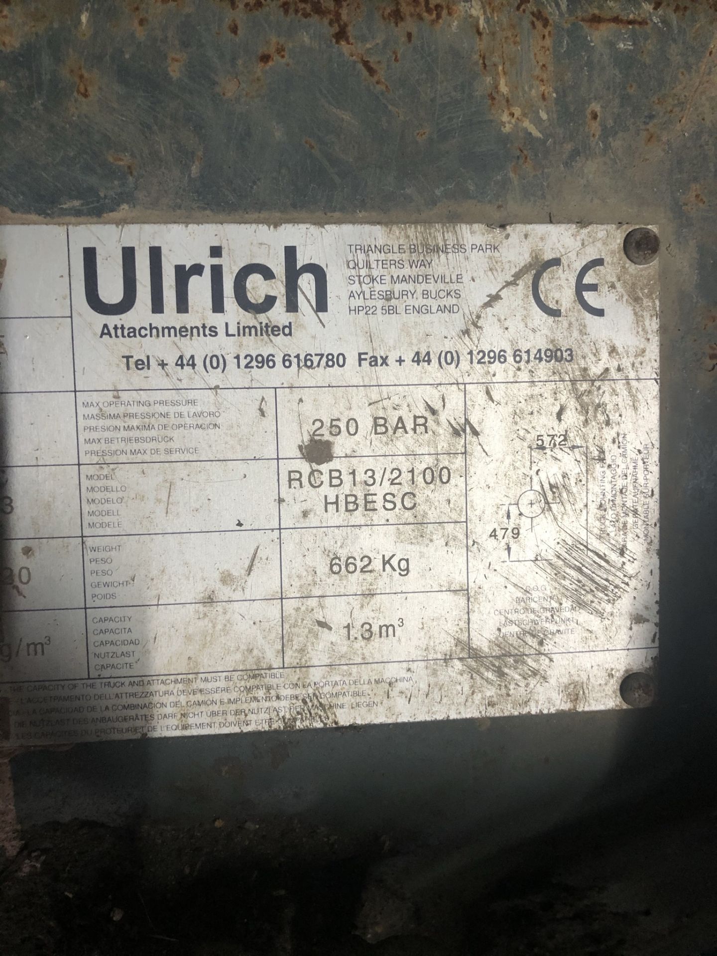 Ulrich RCB13/2100 HBESC Heavy Duty Multi Shovel Digger Attachment for Case 321F - Image 6 of 6