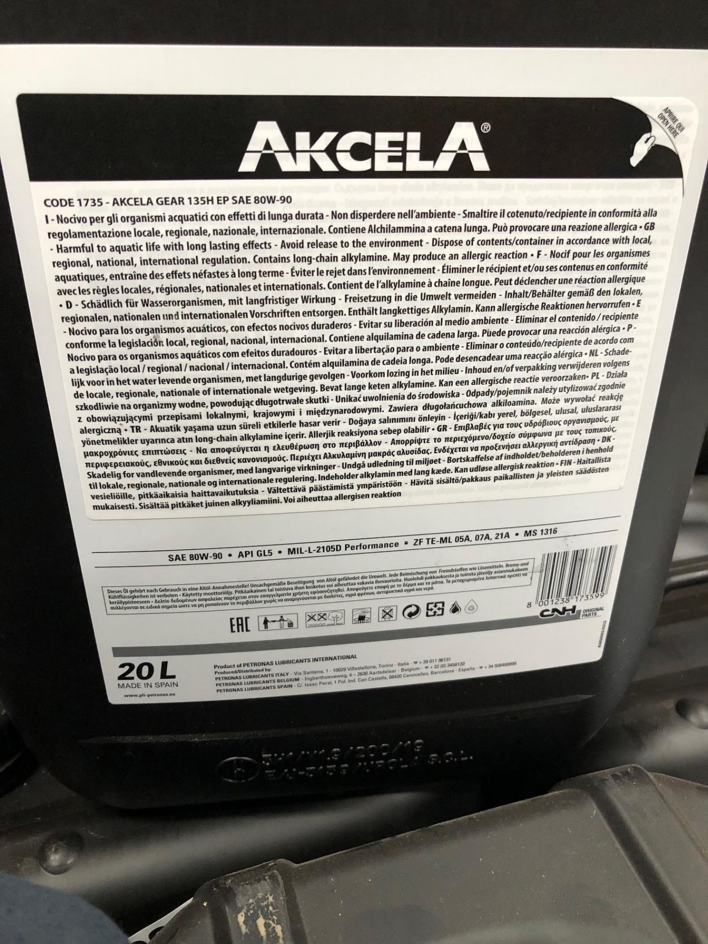 7 x 20L Drums of Akcela MS 1316 Gear 135H EP 80W-90 - Image 2 of 2