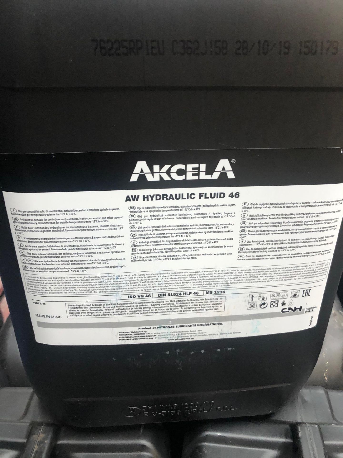 4 x 20L Drums of Akcela MS 216 AW Hydraulic Fluid 46 - Image 2 of 2