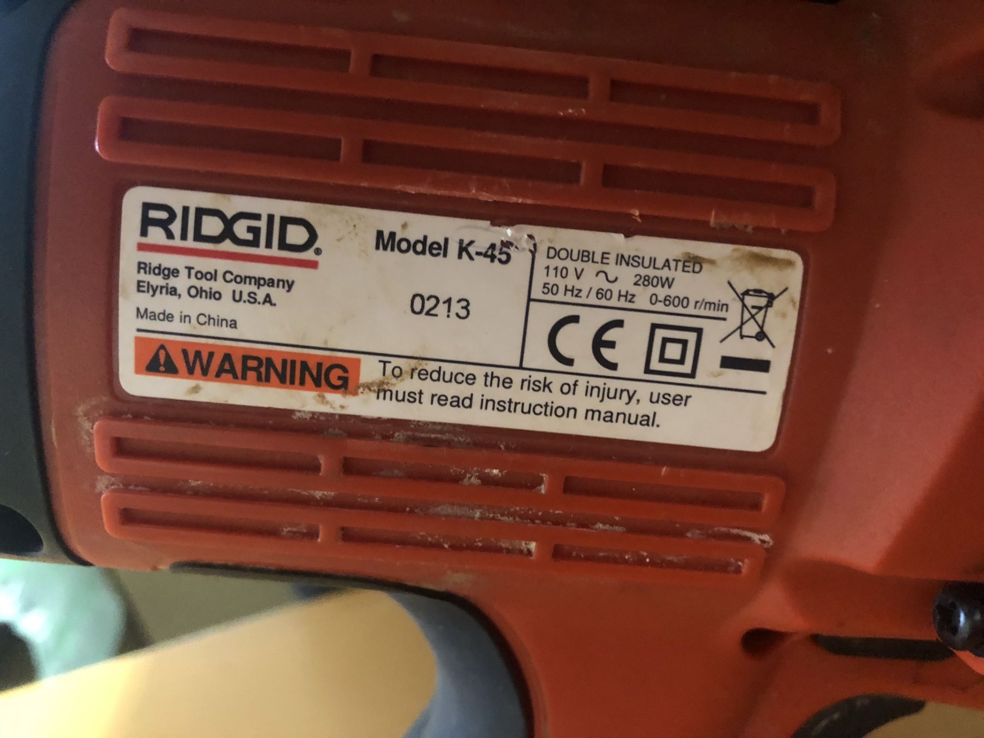 Ridgid K-45 Drain Cleaning Machine - Image 5 of 5