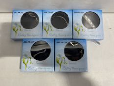 5 x Delta Lip 'Be Tonic' Bracelets, Silver