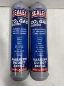 2 x Sealey CO2/101 Gas Cylinder Disposable Carbon Dioxide 600g