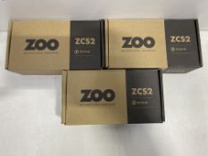 3 x Zoo Hardware ZCS2110SSPS Mitred Dual Finish Lever On Round Rose