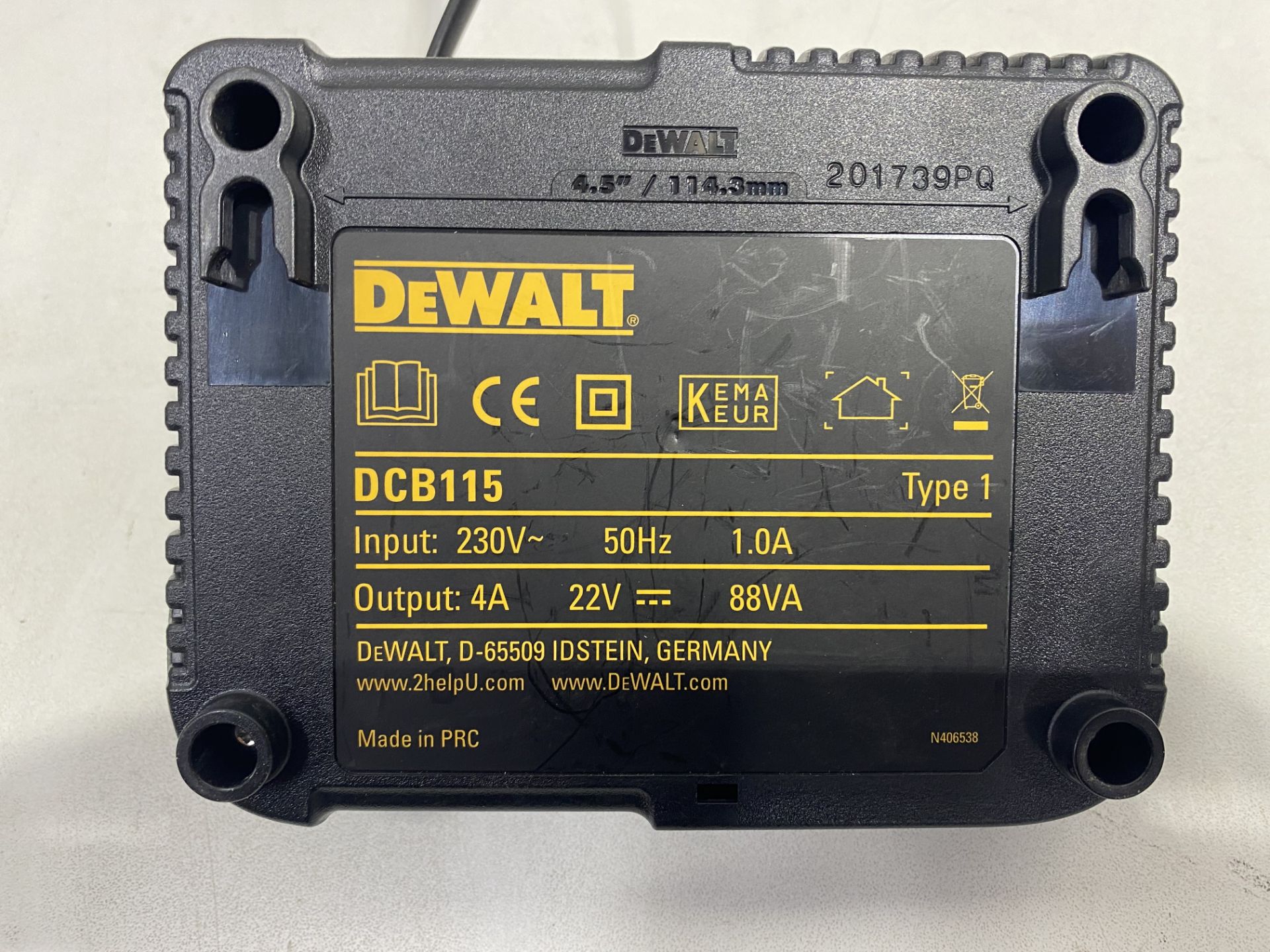 DeWalt DCB115 Battery Charger With 2 x DeWalt DCB184 18V Batteries - Image 4 of 7