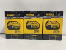 3 x DeWalt Genuine DCB184 18V XR 5.0Ah Lithium-Ion Battery