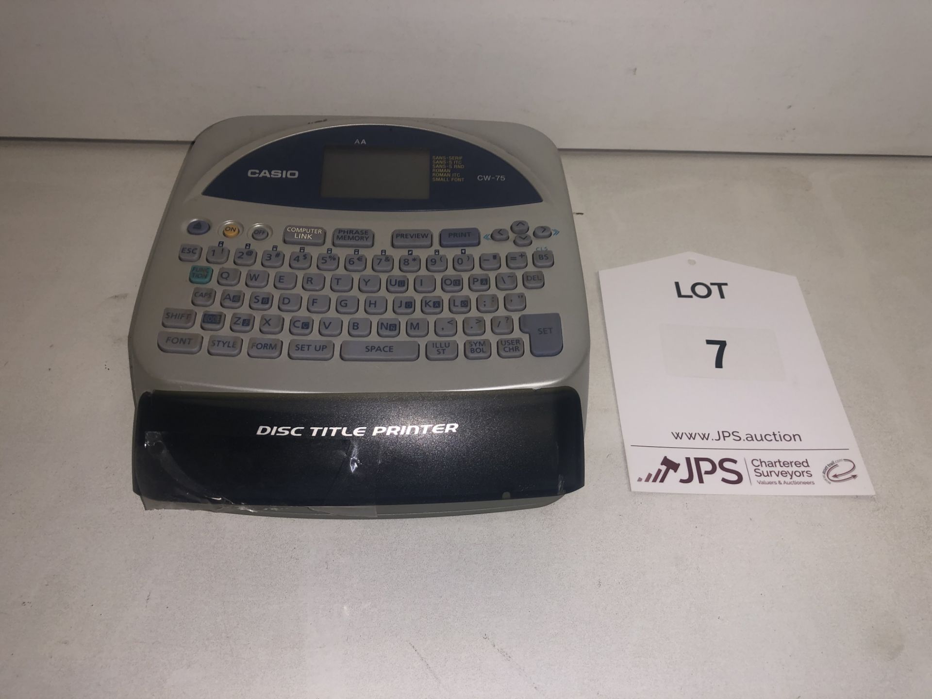 Casio CW-75 Disc Title Printer