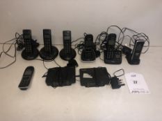 6 x Various Cordless Telephones w/ Docking Stations