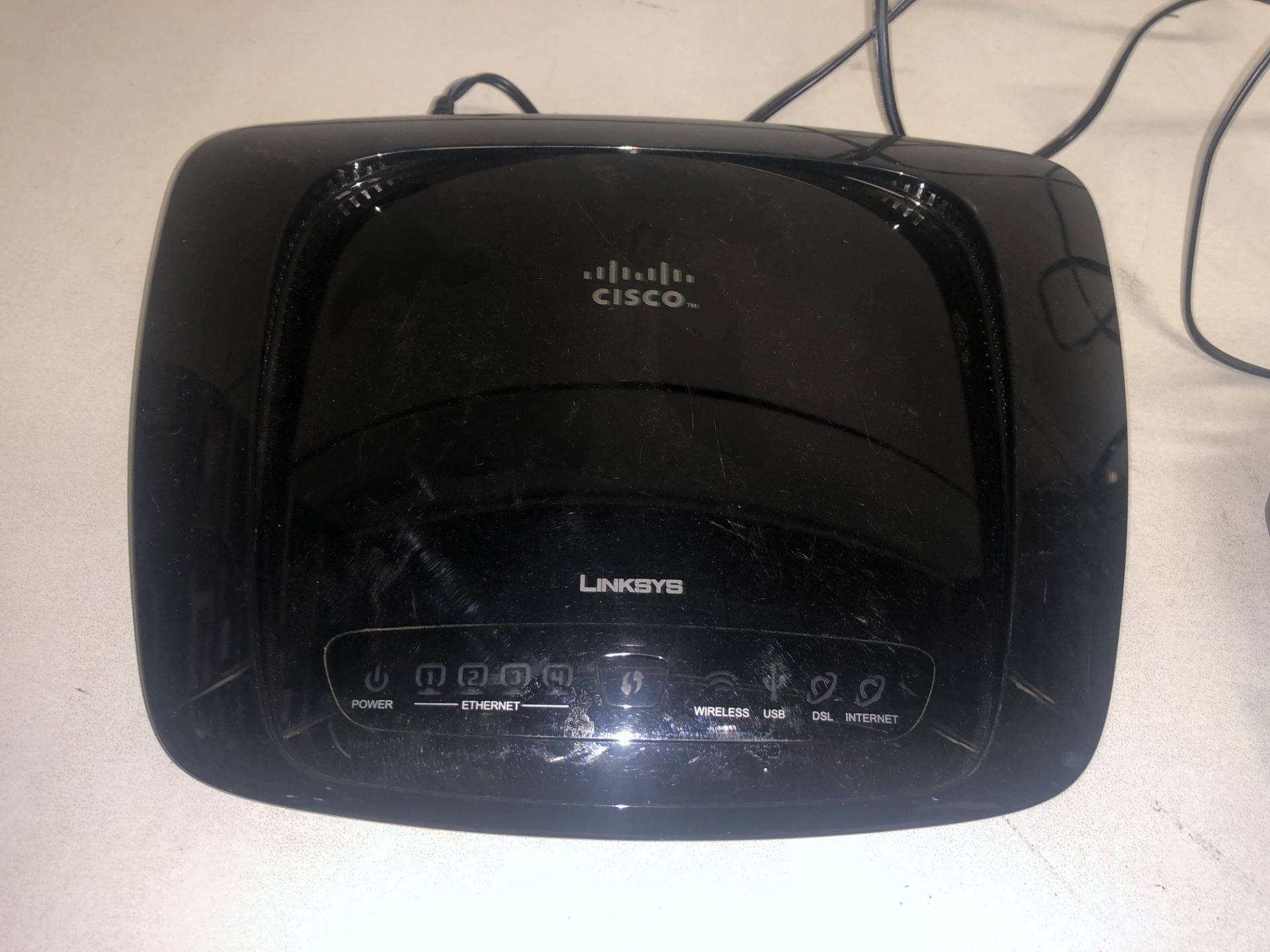 Cisco Linksys WAG320N Dual-Band Wireless-N Modem Gigabit Router w/ Power Lead - Image 2 of 3