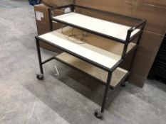 Mobile Triple Shelf Work Station w/ Electrical Extension Lead attached