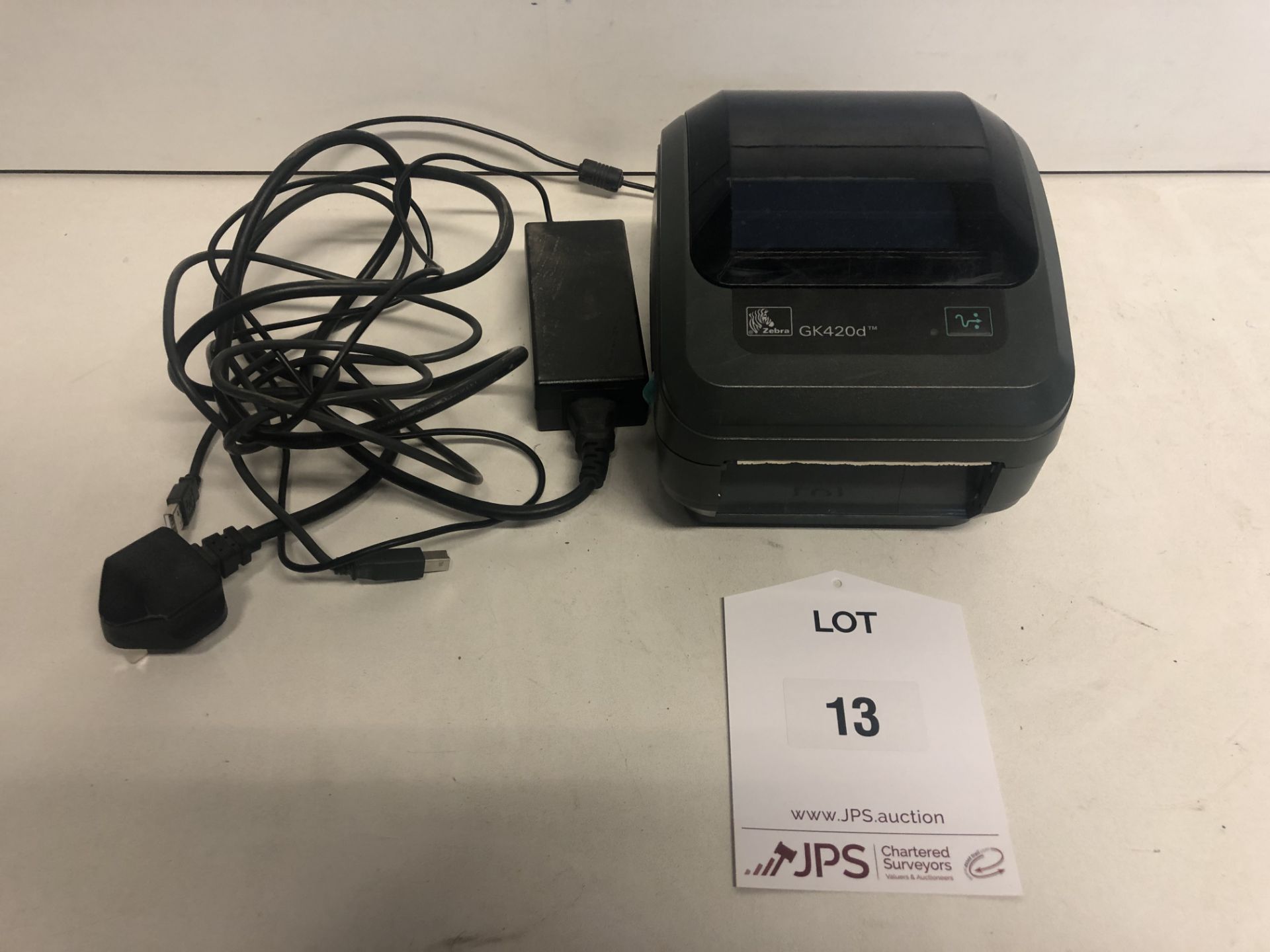 Zebra GK420d Label/Barcode Printer w/ Power Lead & USB Cable