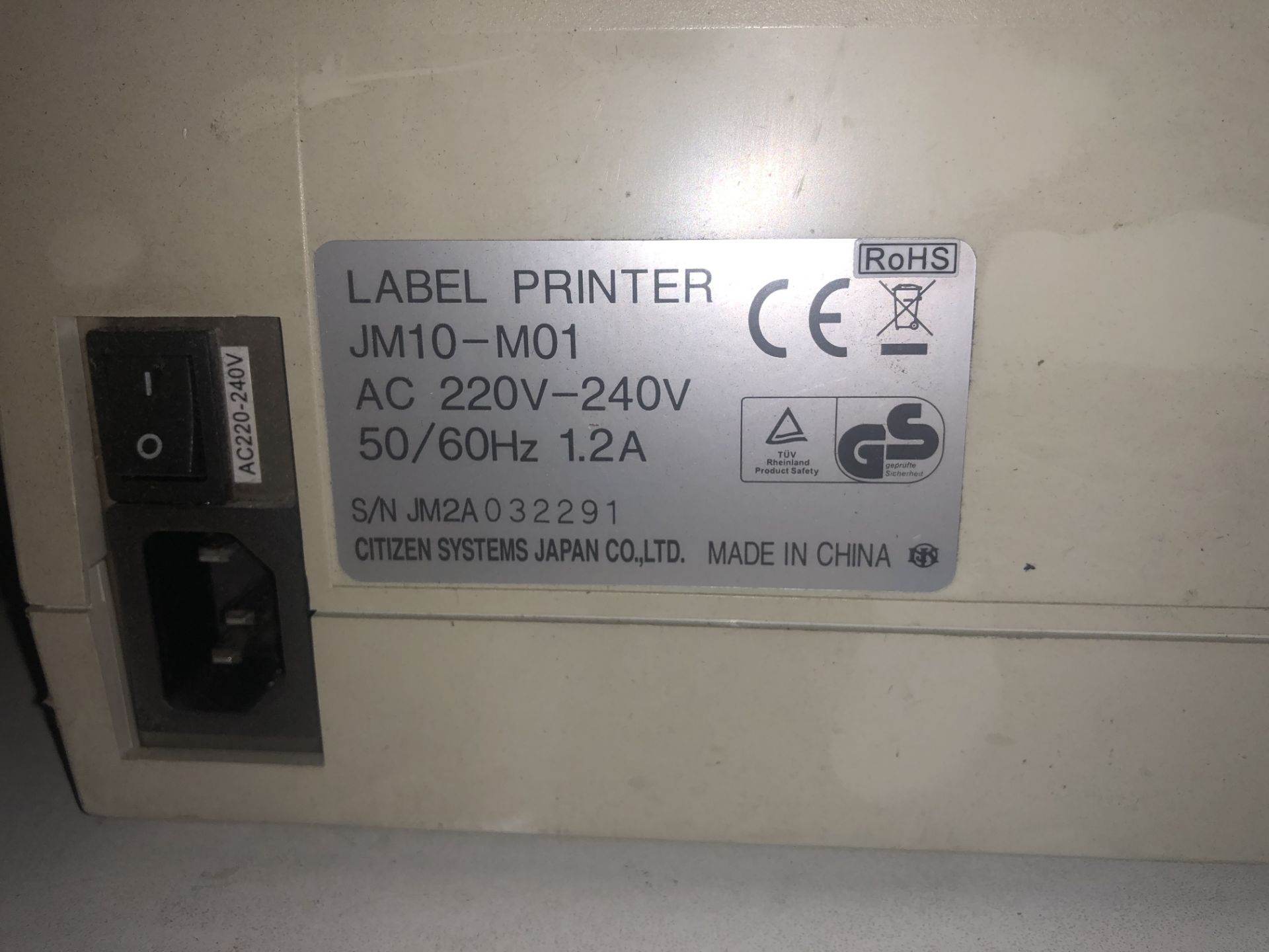 Citizen CLP-521 Label/Barcode Printer - Image 4 of 4
