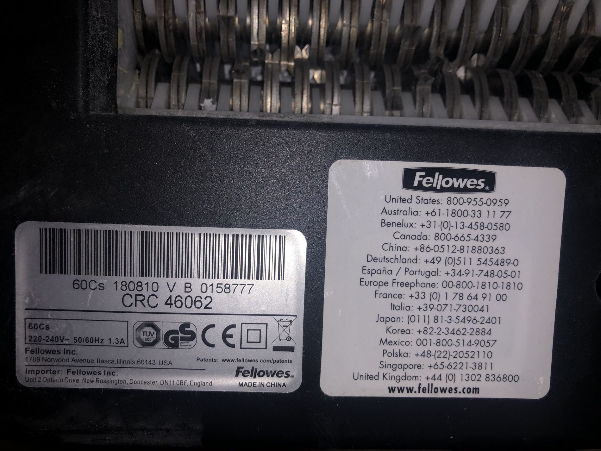 Fellowes CRC46062 Cross Cut Shredder - Image 4 of 4