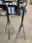 Set of 2 Adjustable Fabricated Stands - As Pictured
