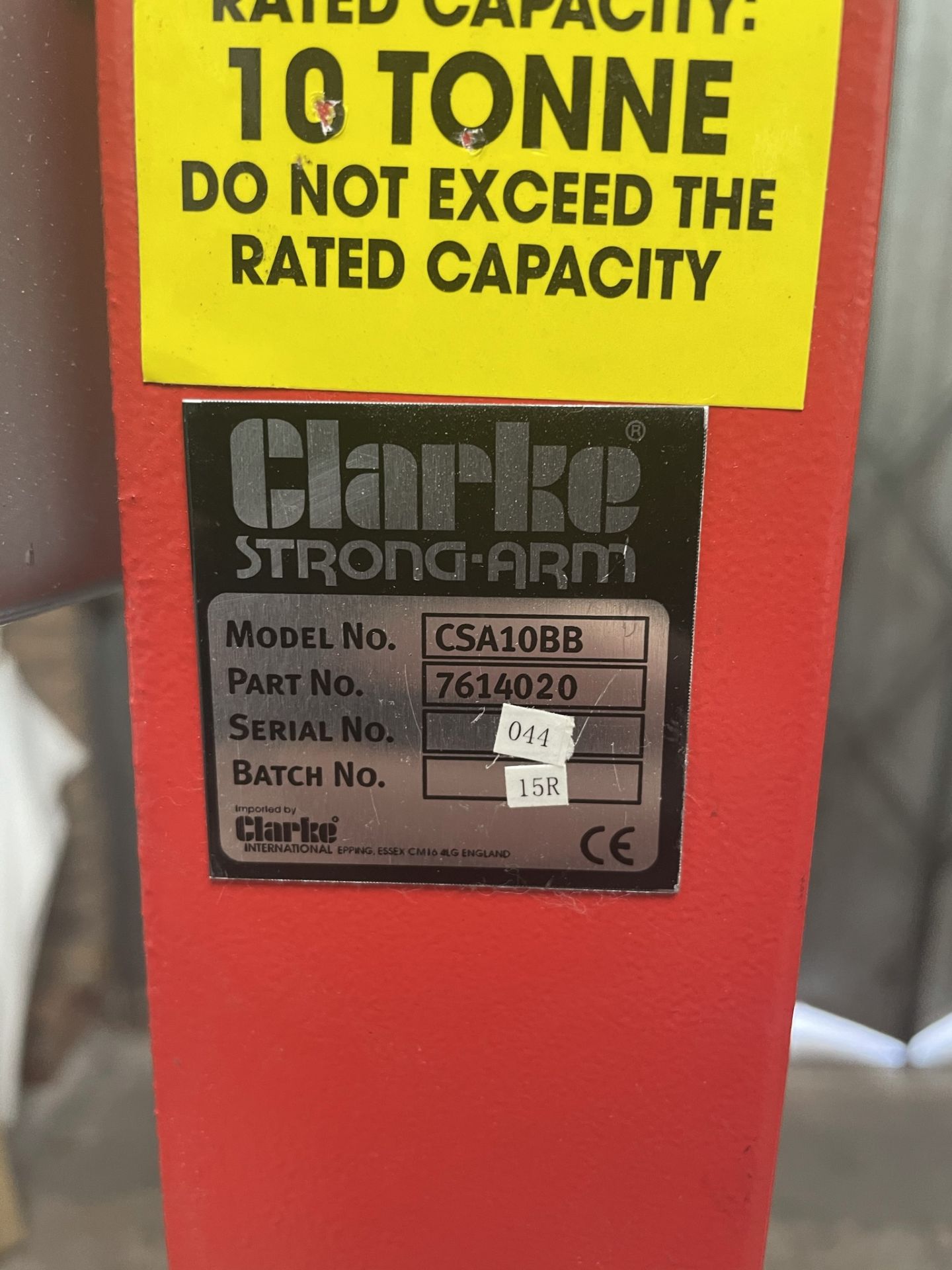 Clarke CSA10BB 10 Tonne Hydraulic Bench Press - Image 5 of 5