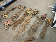 7 X Various Heavy Duty Lifting Chains/Hooks as per pictures