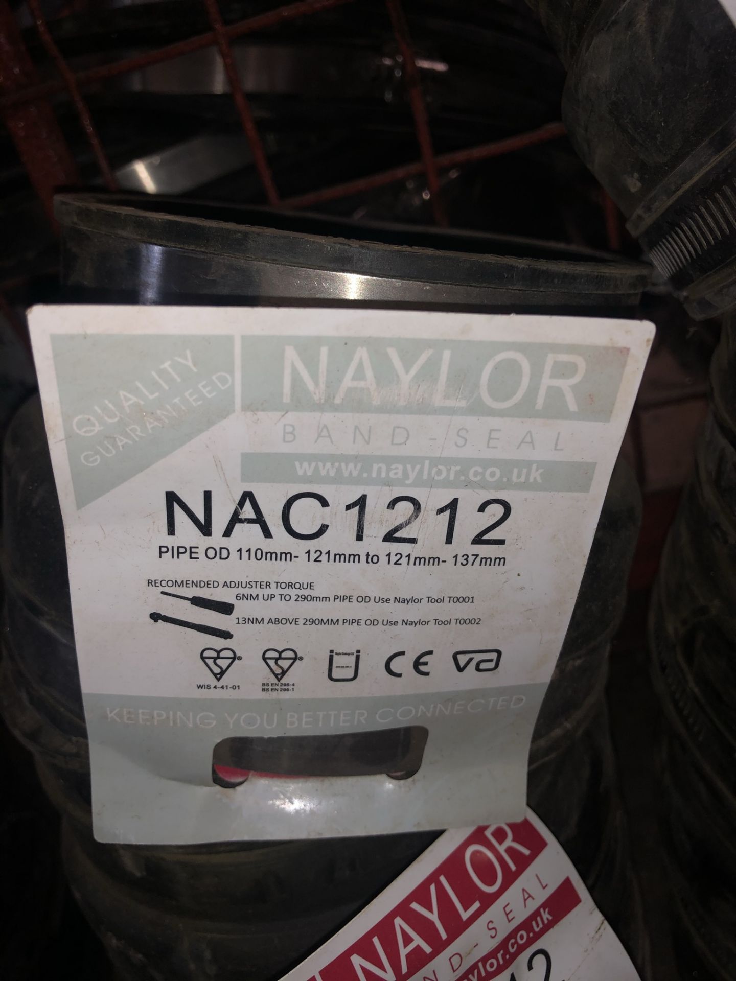 15 x Naylor NAC1212 Band Seals - Pipe OD 110-121mm-137mm - Image 3 of 3