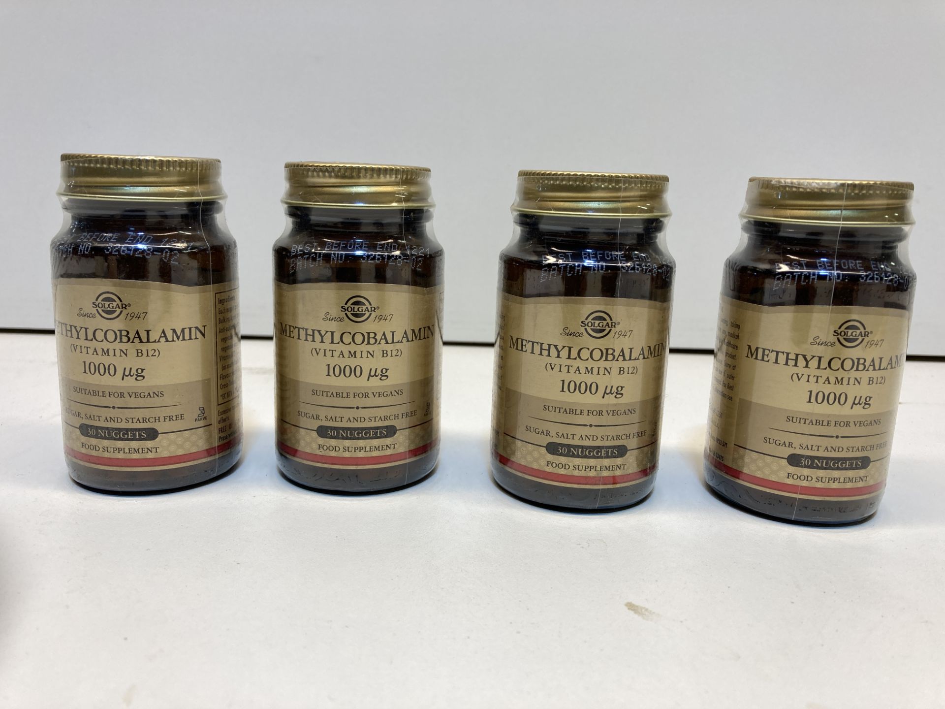 4 x Bottles of Methylcobalamin Vitamin B12 (1000 µg) Nuggets