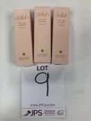 3 x Delilah Pure Light Liquid Radiance - Lunar 6002 - 30ml - RRP£96