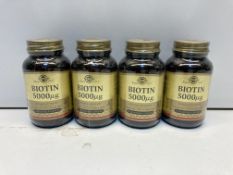 4 x Bottles of Biotin 5000µg Vegetable Capsules